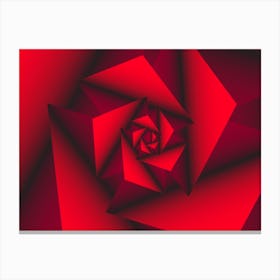 Red Abstract Geometric Canvas Print