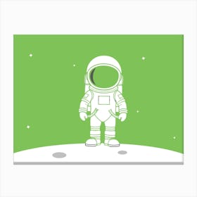 Astronaut On The Moon Canvas Print