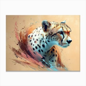 Cheetah Animal Abstract Canvas Print