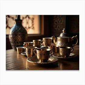 Arabic Tea Set 1 Canvas Print