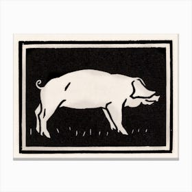 Pig, Julie De Graag Canvas Print
