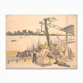 Imadogawa, Katsushika Hokusai Canvas Print
