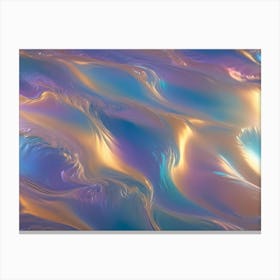 Abstract Background Of Swirling, Iridescent Lines In Shades Of Blue, Purple, And Orange, Creating A Mesmerizing And Dynamic Effect Canvas Print