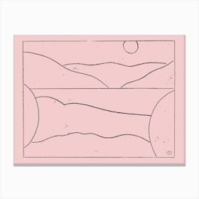 Vallée Pink Canvas Print