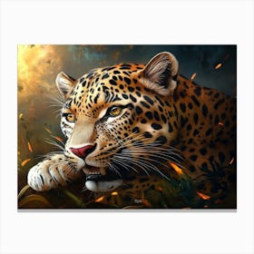 Leopard Hd Wallpaper Canvas Print