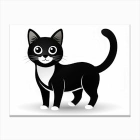 Black And White Cat 2 Canvas Print