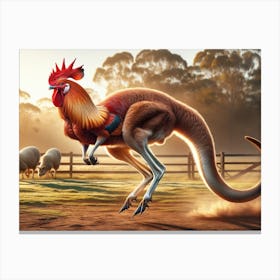 Kangarooster the Kangaroo-Rooster Canvas Print