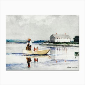 Spearing Eels In Late 1800s, Winslow Homer Canvas Print