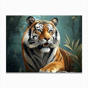 Fantasy Of a Wild Animal Tiger Canvas Print