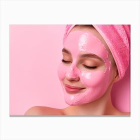 Pink Face Mask Canvas Print