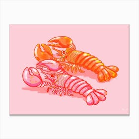 Pink Lobster Canvas Print