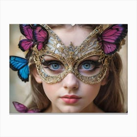 Butterfly Mask Canvas Print