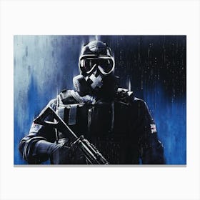 Sas Mute Tom Clancy Tom Clancys Rainbow Six Siege Canvas Print