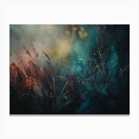 Abstract Field Of Grass Canvas Print