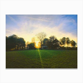 Sunset In The Park Canvas Print