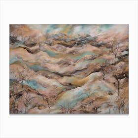 Abstract muted spring landscape Canvas Print