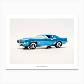Toy Car 69 Camaro Blue 2 Poster Canvas Print