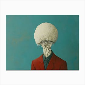 'The Man In The Suit' Cauliflower Head Canvas Print