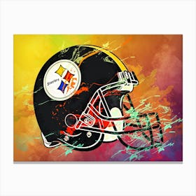 Pittsburgh Steelers Helmet Abstract Canvas Print