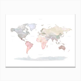 World Map No 289 1 Canvas Print