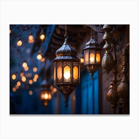 Ramadan Islamic Lanterns at night 4 Canvas Print