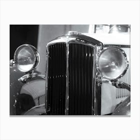 Black And White Vintage Car 1 Canvas Print