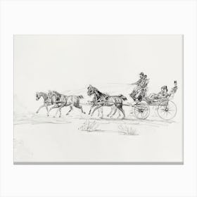 Horse–Drawn Carriage, Henri de Toulouse-Lautrec Canvas Print