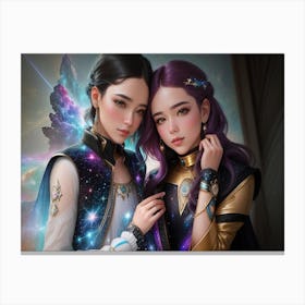 Two Chinese Girls Canvas Print