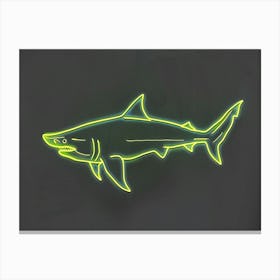 Neon Lime Dogfish Shark 4 Canvas Print