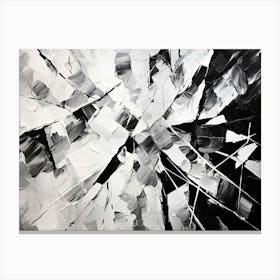 Shattered Illusions Abstract Black And White 5 Canvas Print