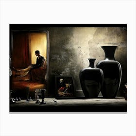 Vases In A Room Canvas Print