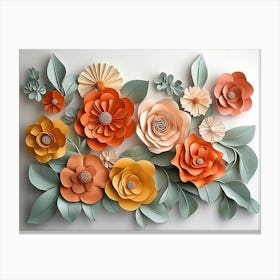 3d Floral Craft 8 Canvas Print