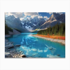 Lake Banff landscape Canvas Print