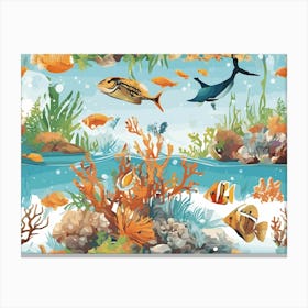 Underwater Sea Life Canvas Print