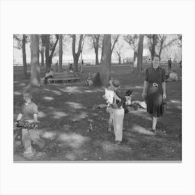 Untitled Photo, Possibly Related To Tired Picnickers, Fourth Of July, Vale, Oregon By Russell Lee 1 Canvas Print