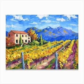 Vineyards In Tuscany 1 Canvas Print