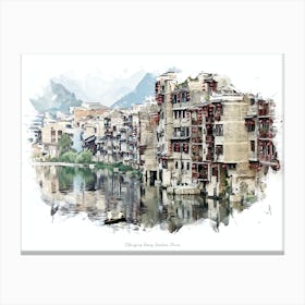 Sifangjing Xiang, Guizhou, China Canvas Print