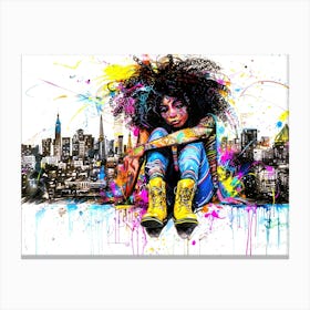 Little Miss Dynamite - Urban Air Canvas Print