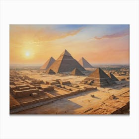 Giant Pyramids Of Giza Canvas Print