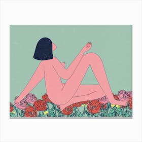 Floral Naked Lunch Canvas Print