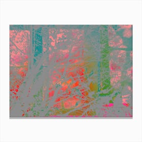 Red Sky At Night Abstract Landscape Canvas Print