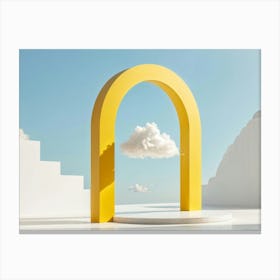 Cumulus Cloud Bathing In Sunlight Acting As A Metaphor For A Dream Resembling An Arch And Shaped Li (1) Canvas Print