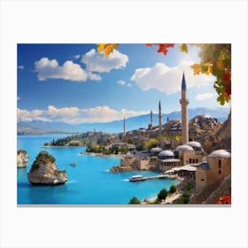 Turkish City landscape Canvas Print