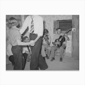 Musicians At The Square Dance,Pie Town, New Mexico By Russell Lee Canvas Print