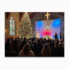 A Traditional Sunday Festival Of Faith Merging Christmas And Resurrection Celebrations Featuring A (1) Canvas Print