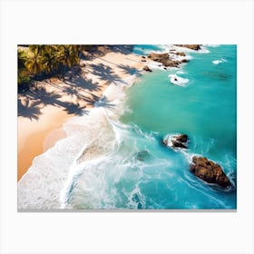 Aerial View Of A Beach 2 Canvas Print