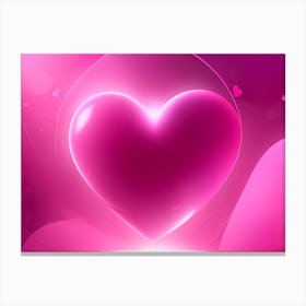 A Glowing Pink Heart Vibrant Horizontal Composition 21 Canvas Print