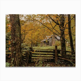 Rustic Forest Cabin Canvas Print