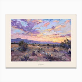 Western Sunset Landscapes Nevada 2 Poster Canvas Print