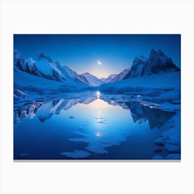 Moonlight In The Arctic Canvas Print